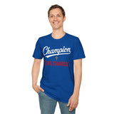 T-Shirt — "Champion Like Charlie" Inspirational Faith Tee