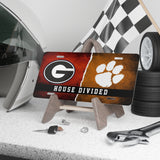 House Divided Vanity License Plate. UGA and Clemson