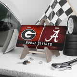 House Divided Georgia vs Alabama Vanity Plate | Split Team License Tag