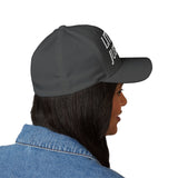Embroidered Closed-Back Cap, Just a Girl Hat, Structured Baseball Cap, Dad Hat, Embroidered Cap for Women, Distressed Baseball Cap
