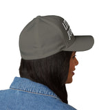 Embroidered Closed-Back Cap, Just a Girl Hat, Structured Baseball Cap, Dad Hat, Embroidered Cap for Women, Distressed Baseball Cap