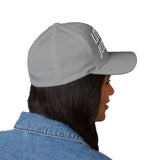 Embroidered Closed-Back Cap, Just a Girl Hat, Structured Baseball Cap, Dad Hat, Embroidered Cap for Women, Distressed Baseball Cap