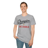 T-Shirt — "Champion Like Charlie" Inspirational Faith Tee